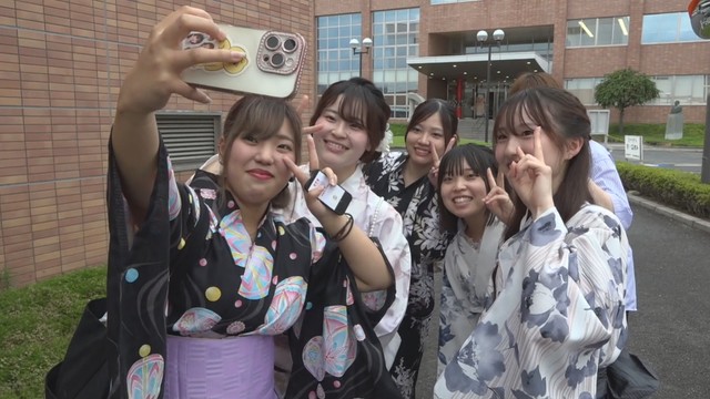 浴衣姿で登校　美作大学で学生企画の七夕祭り　4年ぶりに浴衣コンテストも　岡山・津山市