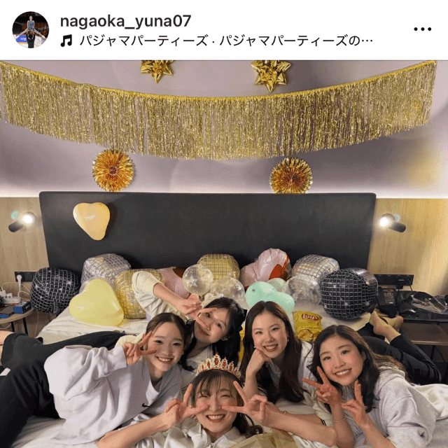 「かおちゃん現役生活お疲れ様パーティー」（長岡柚奈 Yuna Nagaoka (@nagaoka_yuna07)さんのインスタグラムより）