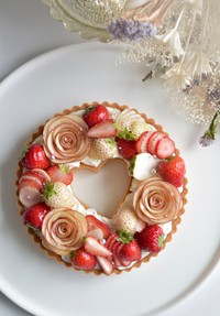 ハートの苺タルト（提供：ぷんさん）