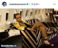 映画「ロケットマン」のインスタグラム@rocketmanmovie　タロン・エジャトン