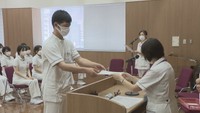 岡山済生会総合病院で行われた入職式