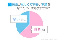「忙しい彼氏」に関するアンケート