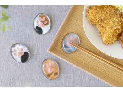 猫モチーフのガラス食器「coconeco 箸置き」を1月16日(金)より発売