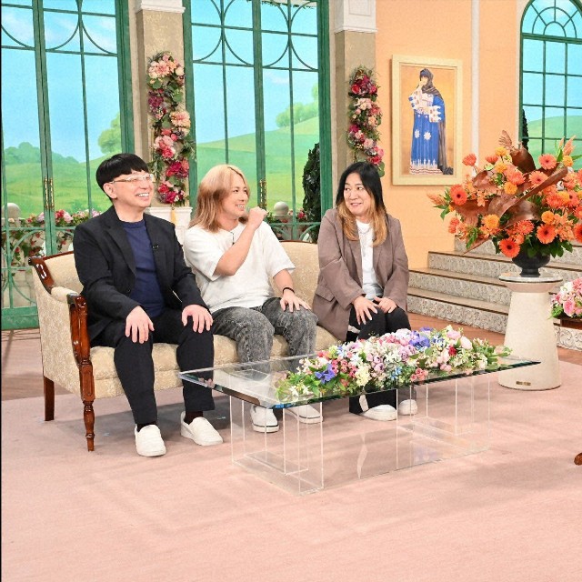 「徹子の部屋」   (右から)黒柳徹子、ジャガー横田、木下大維志くん、木下博勝さん＝テレビ朝日提供