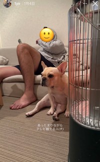 テレビを見る姿はもう人間みたい