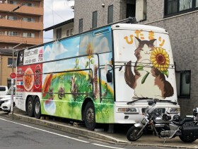 ２階建てバスの保護猫カフェ「ひだまり号」　誕生の背景にオーナー夫妻の壮絶な人生が