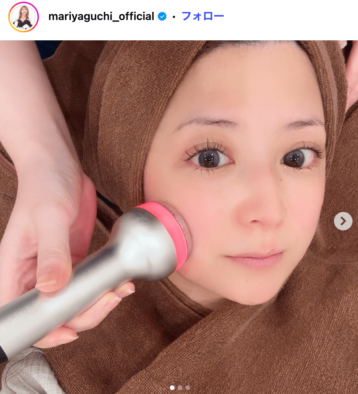 矢口真里さん　Instagramより