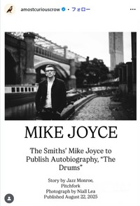 マイク・ジョイスのインスタグラム@mikejoycedrumsより