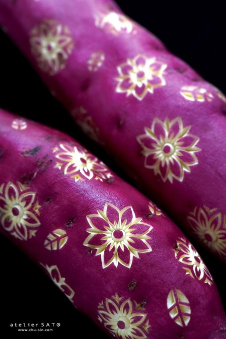 鑑賞しおわったら大学芋に…美しく美味しい「さつまいも彫刻」が話題に