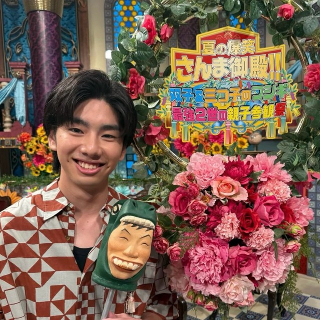 立花理佐さんの息子、俳優の松永慎之介さん（立花さんの公式インスタグラムから）
