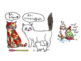 目やにだらけだった白い子猫「太郎」　奮闘するも子育ての難しさを知った