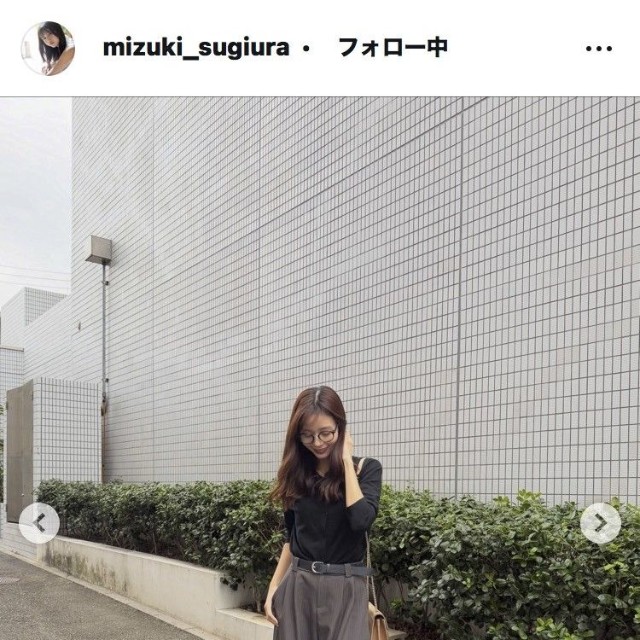 杉浦みずきアナウンサーのインスタグラム＠mizuki_sugiuraより