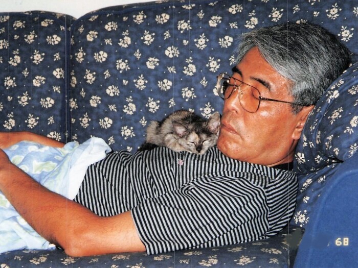 猫との暮らしの始まりは、寄居サービスエリアで拾った「寄居マーゴ」ちゃん（智美さん提供）