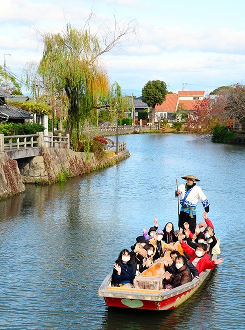 riverboat ride in yanagawa river cruise