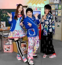 バラエティ番組「アニカル部！」の制作発表に登場した（左から）足立梨花、加藤諒、桃井はるこ＝2017年撮影