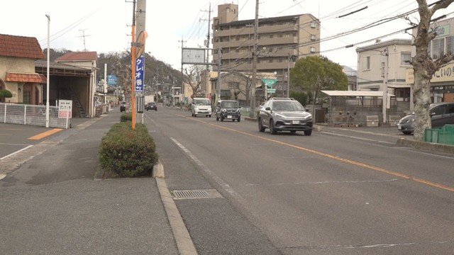 事故があった現場　岡山・北区北方