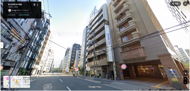 新大阪駅前の東横イン（Googleマップから引用）