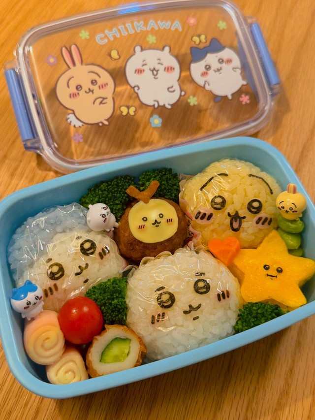 人気クリエーターのパパが娘さんのために作った「ちいかわ弁当」がXで話題に（黒主さん提供）