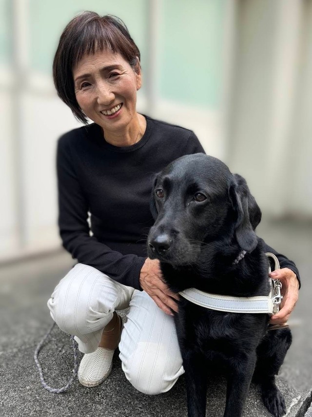 3代目となる盲導犬・ステラが今の相棒（写真提供=セアまり。以下同）