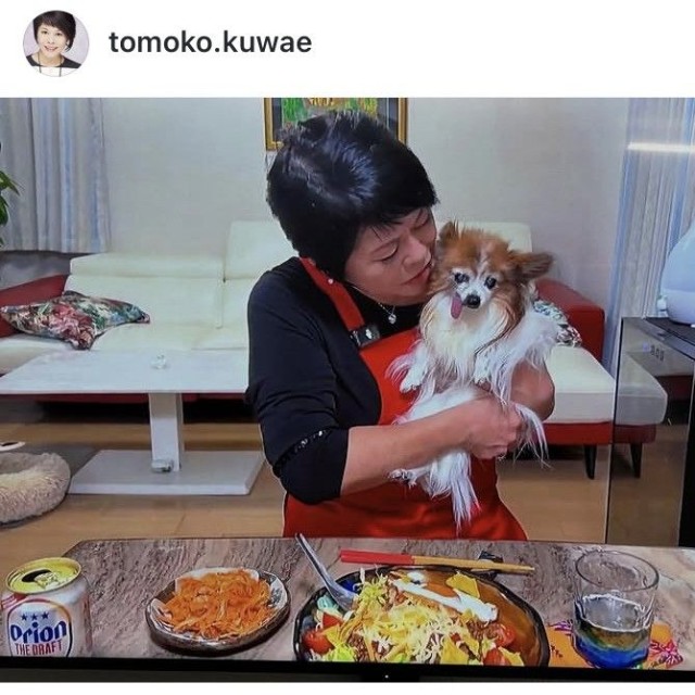 桑江知子インスタグラム＠tomoko.kuwaeより