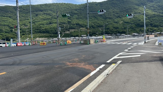 事故があった現場　坂出市青海町