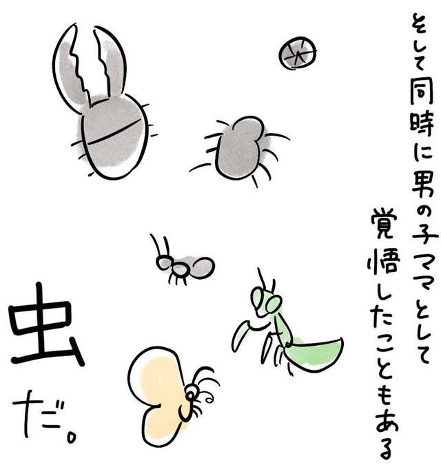 男子ママとして虫は避けられない存在なのか（豆さん提供）