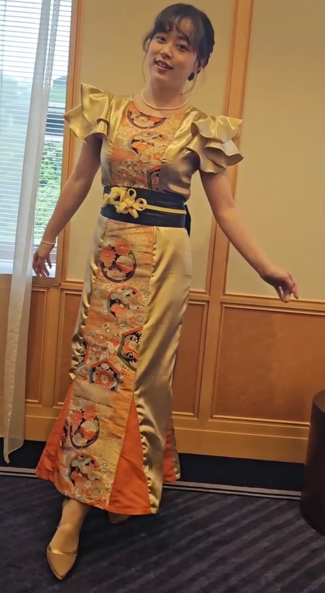 完成したワンピース／かのんさん（@kanomade）提供