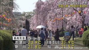 朝から気温上昇　宮城県で２０２４年初の夏日か　古川２５℃予想