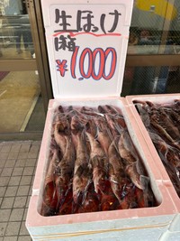 市場で見つけた「生ほっけ1箱1000円」の表示／濱原 颯道さん（@Sodo_hh）提供