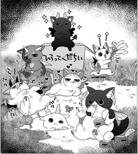 7匹の猫悪魔と遭遇する夜深（SeNMUさん提供）