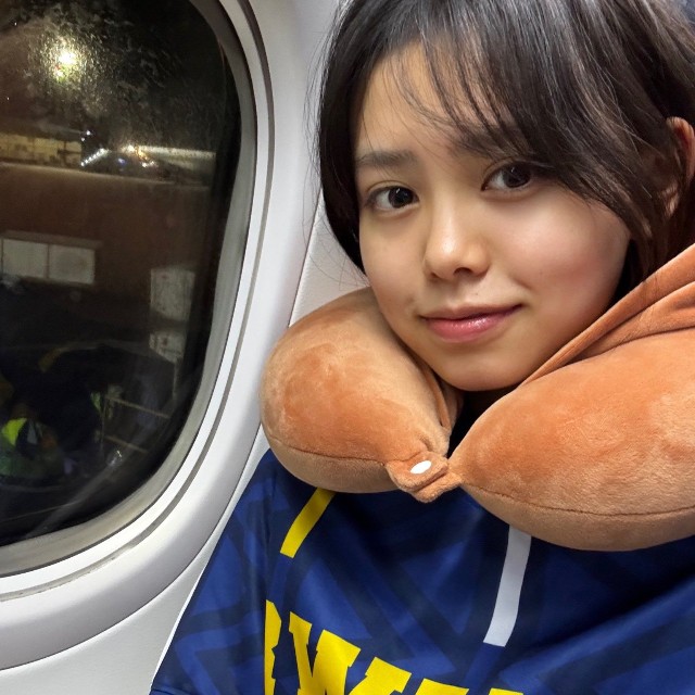 ルワンダから日本に帰国するミス東大の松藤百香さん。