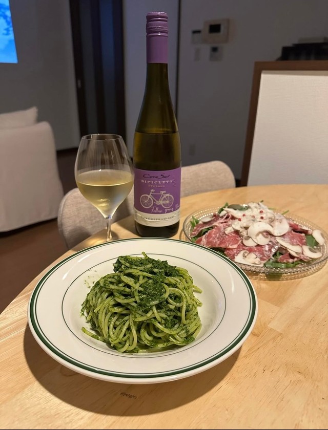 フェンネルを使ったジェノベーゼ／パパイヤの東京飯（@papaya_tokyodate）さん提供