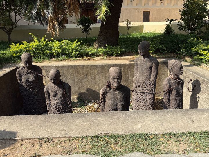 タンザニアのザンジバルにある東アフリカの奴隷貿易展示