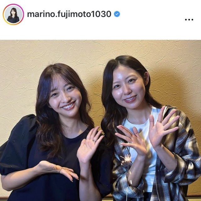 藤本万梨乃アナウンサーのインスタグラム＠marino.fujimoto1030より
