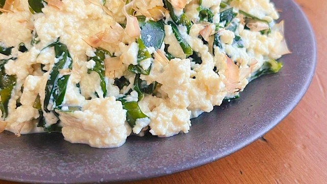 完成した白和え／脱サラ料理家ふらお┊初書籍『ひらめきレシピ』　公式Xより