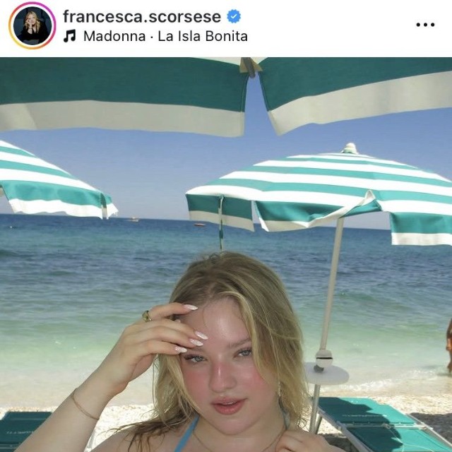 フランチェスカ・スコセッシのインスタグラム＠francesca.scorseseより