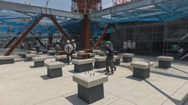 建設中の岡山市新庁舎　岡山・北区