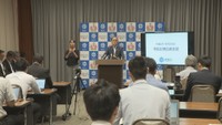 岡山市長定例会見　岡山市役所