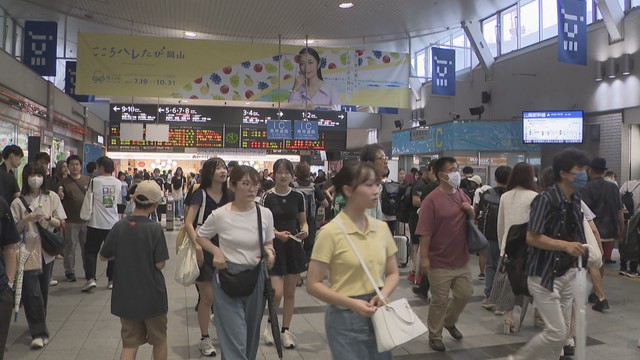 JR岡山駅　岡山・北区　午前10時ごろ