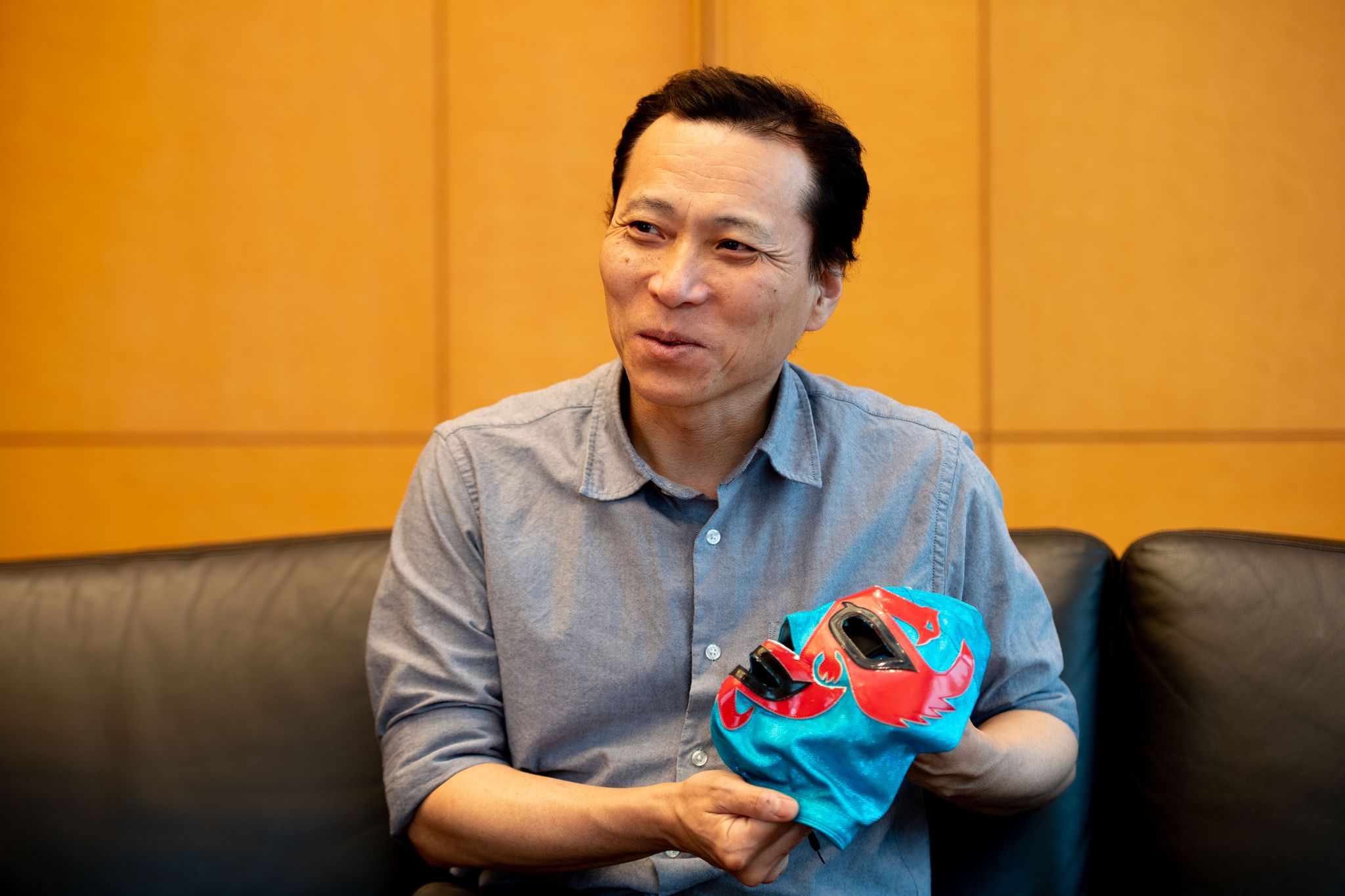 取材に応じる漫画「いちえふ」の作者、竜田一人さん。今回初めて素顔で取材に応じた