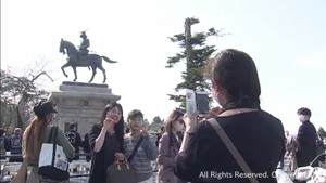 伊達政宗公騎馬像が帰還　仙台城跡で記念式典