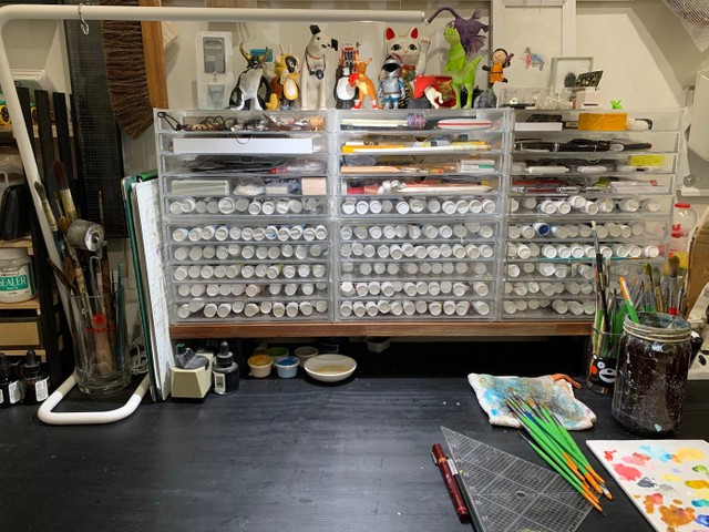 澤野さんの仕事場（本人提供）