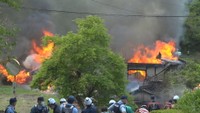 津山市で住宅1棟が全焼　消火活動中の消防隊員がけが　岡山