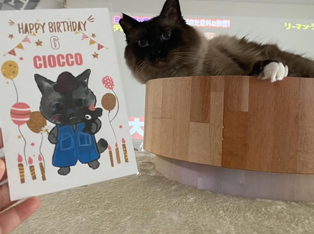 バースデーカード作ってもらったよ＝fuku.fuku86さん提供