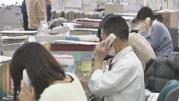 電話対応に追われる香川県中讃保健福祉事務所