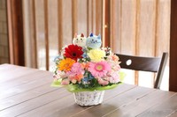 うさぎと犬のアニマルフラワー