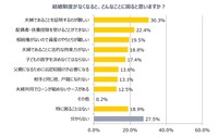 結婚制度がなくなったとして、どんなことに困ると思うか（提供画像）