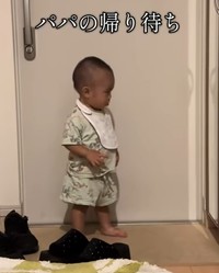 パパ、まだかな～とウロチョロ（提供：＠aoch11lさん）
