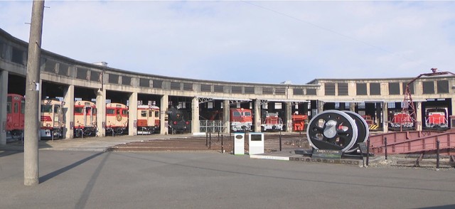 対象スポットの津山まなびの鉄道館