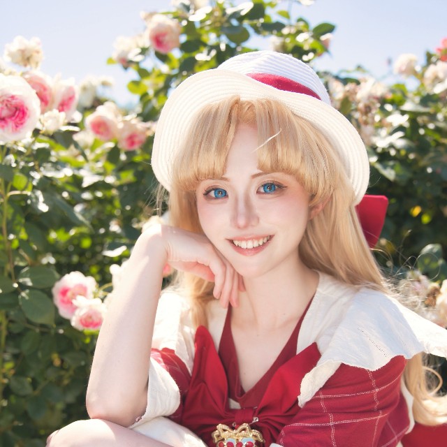 ナージャのコスプレでポーズを決める藤淡雪さん（Faruさん撮影）
